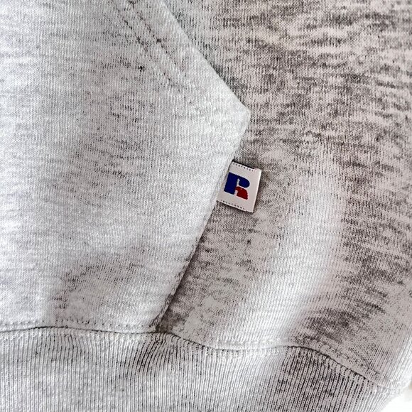 Vintage Russell Athletic UNC Carolina Tarheels L Hoodie Sweatshirt Gray Cotton - Picture 7 of 12